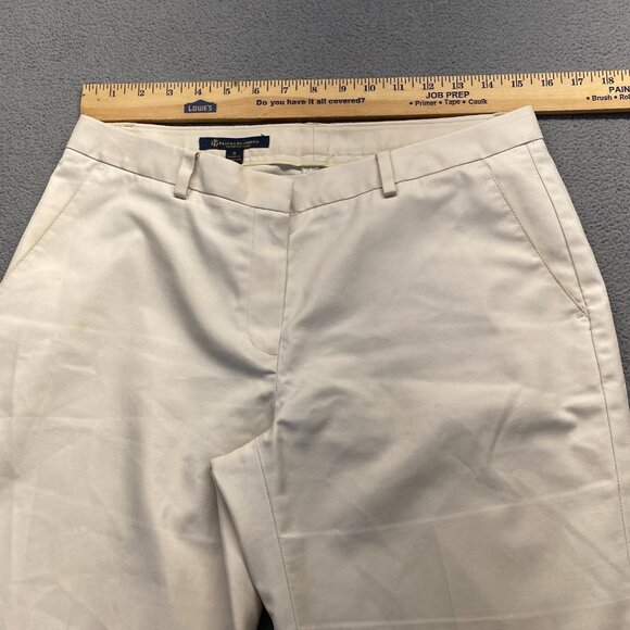 Brooks Brothers Dress Pants Women's Size 6 Cotton,Pockets,Zipper,Cream - Picture 4 of 16